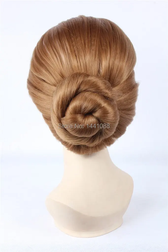 brown wig updo