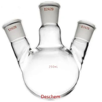 

250ml,24/29,Three Necks,Round Bottom Glass Flask,Lab Boiling Flasks,3-necks
