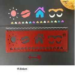 12 штук в партии Спирограф рисунок шаблон для детей мягкие гибкие пигмент ручная стирка шаблоны картина формы развивающие игрушки