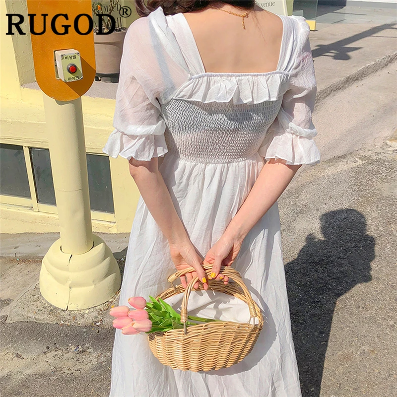 Женское длинное платье RUGOD белое|Платья| |