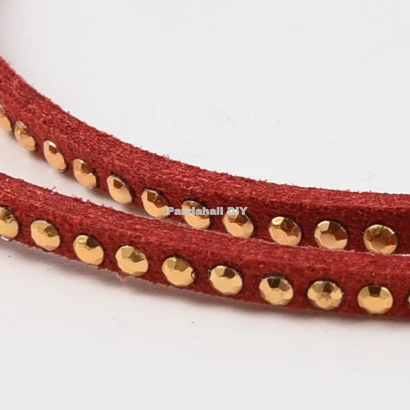 3x2 мм из искусственной замши шнур с золотой Алюминий Кабошоны Ювелирных изделий около 20 метров/рулон