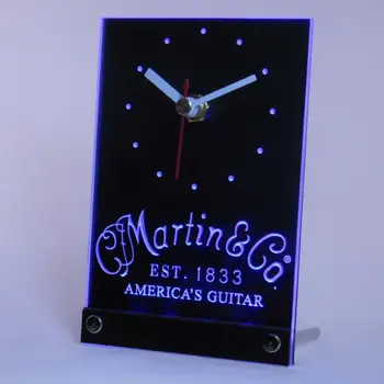 

tnc0438 Guitar Music Table Desk 3D LED Clock