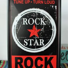 Прямые продажи YBY05" рок-звезды" Жестяная Табличка, покрытая оловом Классические солнечные очки в металлической живописи для дома для баров, пабов украшения 20x30 см