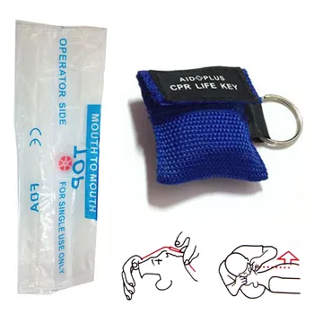 

5pcsCPR Resuscitator Mask Keychain Emergency Outdoor Survival Tool Face Shield First Aid CPR Mask Health Care Tools Random Color
