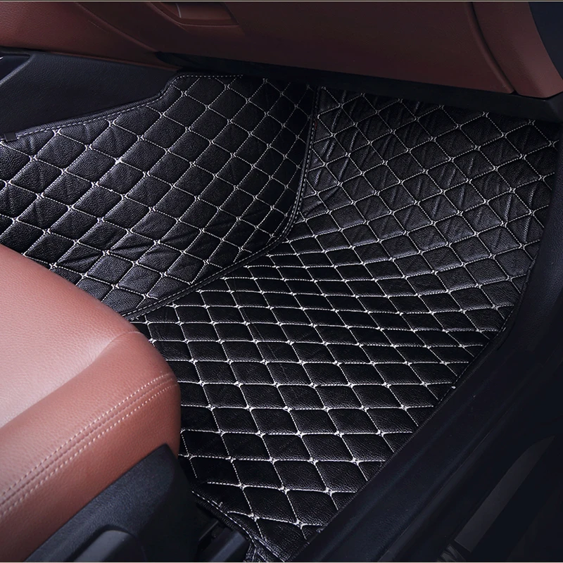 ROWNFUR 3D кожаные автомобильные коврики для Toyota Land Cruiser 100 200 77 80 на заказ, роскошные автомобильные коврики, защитные аксессуары для интерьера