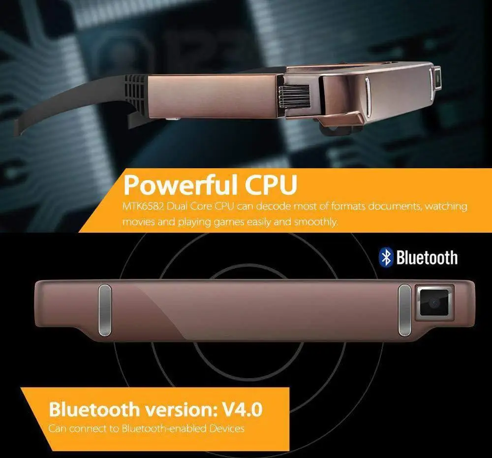Смарт очки Vision 800 Android wi fi широкоэкранные портативные 3d для видео частный