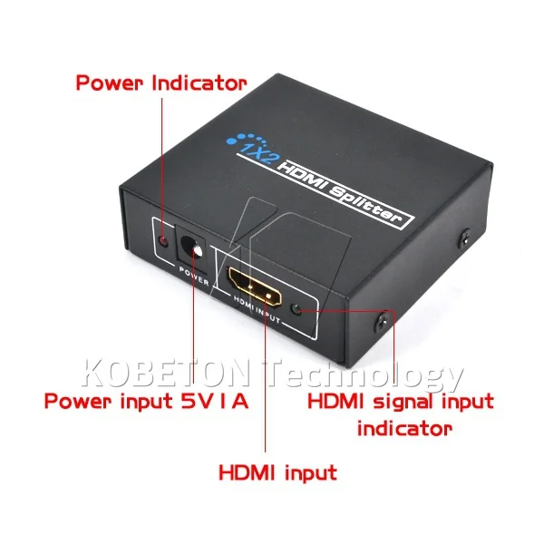 1x2 отклонения в размерах на 1-2 HDMI разделитель выключатель 5 V 1A адаптер USB Питание кабель для xbox 360 PS3 1080 P 3D HD ТВ HDCP аудио-видео