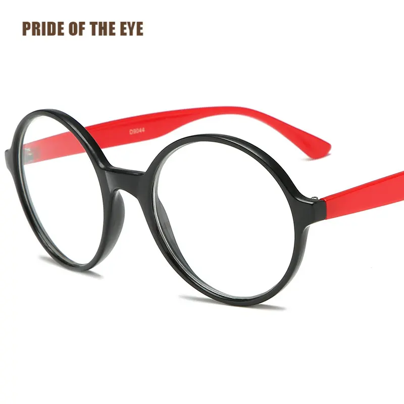 Новые круглые оправы для очков, винтажные очки для близорукости для женщин, цветные оптические оправы для женщин/мужчин, черные, красные очки в стиле панк