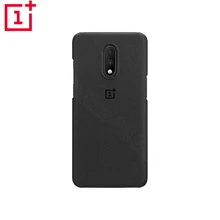 OnePlus 7 Официальный бампер Материал корпуса арамидное волокно PC полукруглая задняя крышка корпус песчаник карбон для OnePlus 7