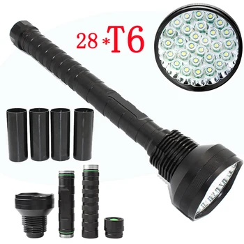 

Powerful 30000LM 28x XML T6 LED Flashlight Tactical Torch Lamp lantern For self defense Emergency light Camping exploration