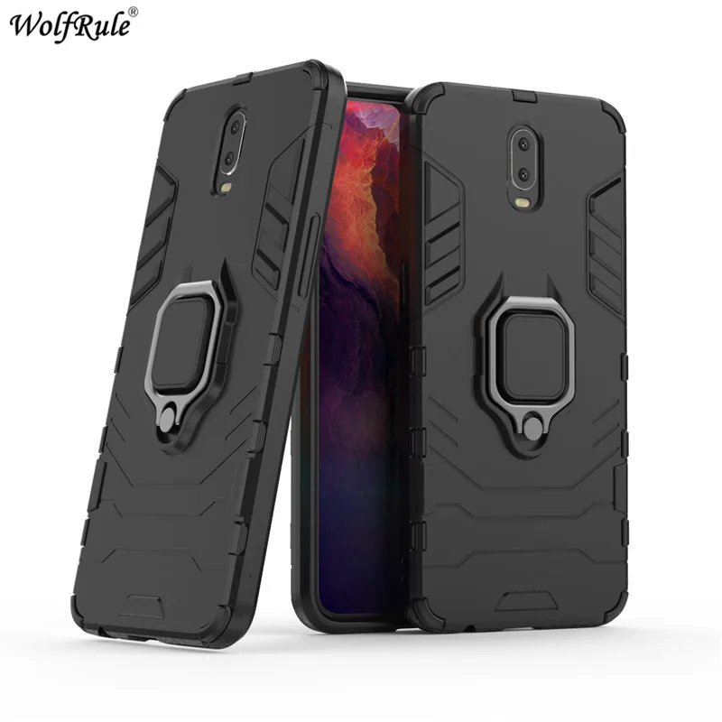 

For Cover OPPO R17 Case WolfRule TPU & PC Ring Holder Armor Bumper Protective Back Phone Case For OPPO R17 Cover Funda 6.4''