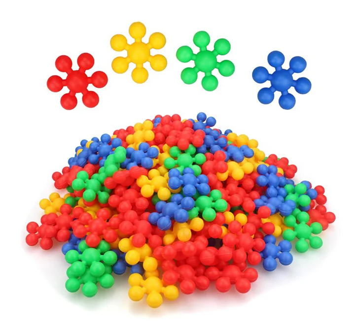 

Kids STEM Learning Multicolor Plum Blossom Solid Plastic Interlocking Blocks Toys for Children 495g/Pack