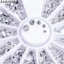 Смешанные размеры, дизайн ногтей, колесо со стразами, украшение из кристаллов, 3D кончики, дизайн, маникюр, акриловый УФ Гель-лак, сверло, аксессуары с блестками