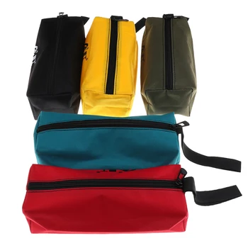 

Oxford Canvas Waterproof Storage Hand Tool Bag Case Screws Nails Drill Bit Metal Parts Fishing Travel Makeup Organizer Pouch Bag