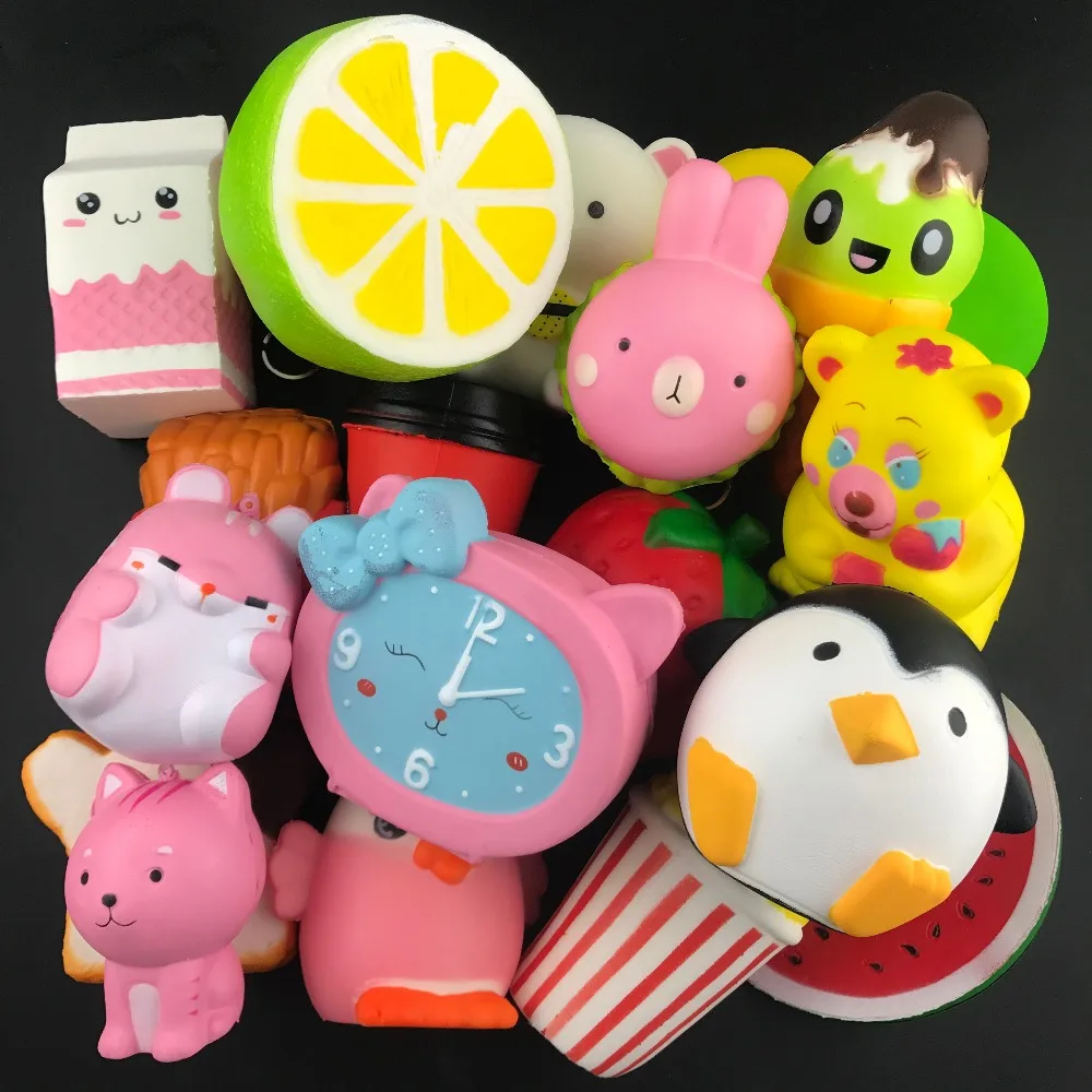

30 pcs/lot DHL Free Hamburger Food Squishy Cake Stress Reliever Slime toys Scented Squeeze Slow Rising Fun squishies Toy