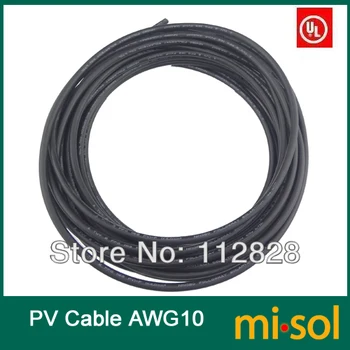 

10 meter of 10AWG Photovoltaic cable, UL cable for PV Panels Connection, PV Cable, Solar System Cable