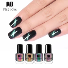 NEE JOLIE кошачий глаз лак для ногтей Хамелеон магнитный Декоративный Лак для ногтей Магнит лак для ногтей черная основа нужен лак