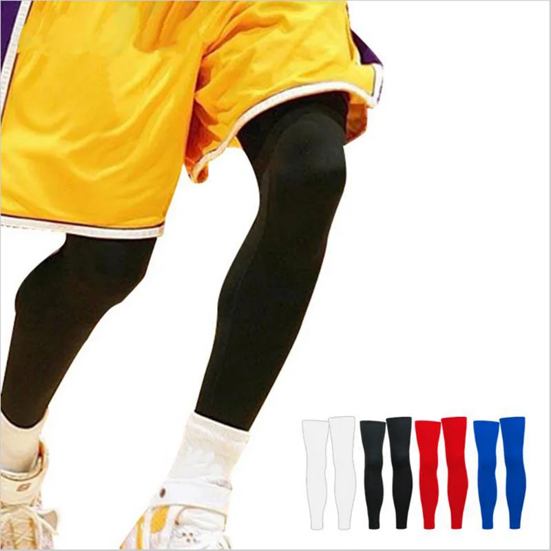 1PCS Super Elastic Spandex Basketball Knee Pad Support Brace Football Leg Calf Thigh Compression Sleeve Sports Safety HX001