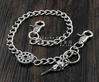 

Steampunk Biker Keychain Metal Wallet Chain For Mens Boy Unisex