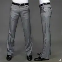 28-37 новая Корейская мужская одежда деловые повседневные брюки с широким клешем Мужская Летняя мода тонкий плюс размер костюм брюки