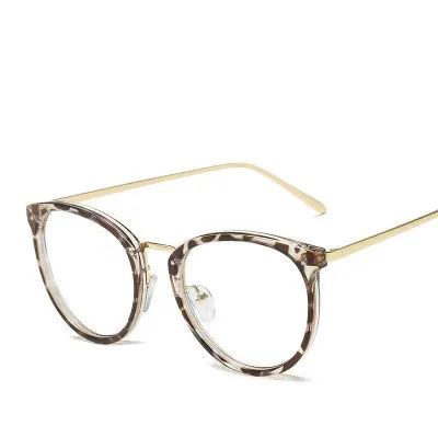 Женские и мужские ретро очки для близорукости, оправа для женских очков, винтажные оптические очки, металлическая оправа, черные, синие - Цвет оправы: 8