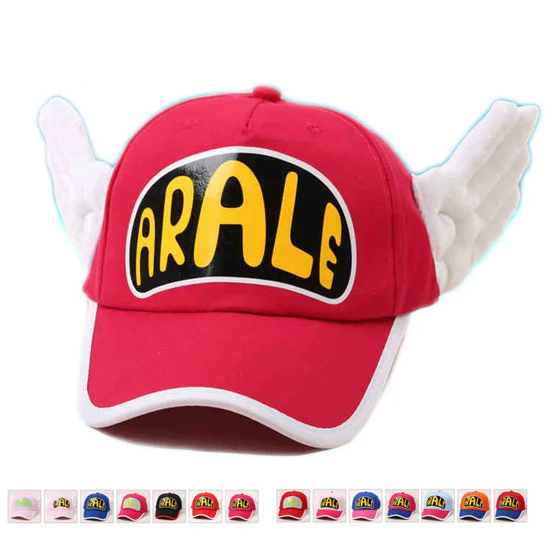 Косплей для аниме шляпа дышащая шапка с сеткой шапки Dr. Slump Arale Angel Wings летняя 13 цветов сетчатая шапка для детей и взрослых - Цвет: Черный