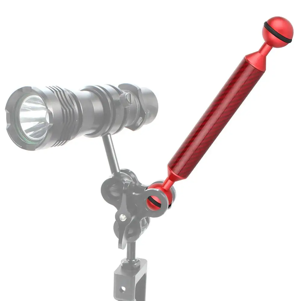 Preise Carbon Faser Float Auftrieb Aquatische Arm Dual Ball Schwimm Arm Tauchen Kamera Unterwasser Tauchen Tablett für GOPRO Hero Smartphones