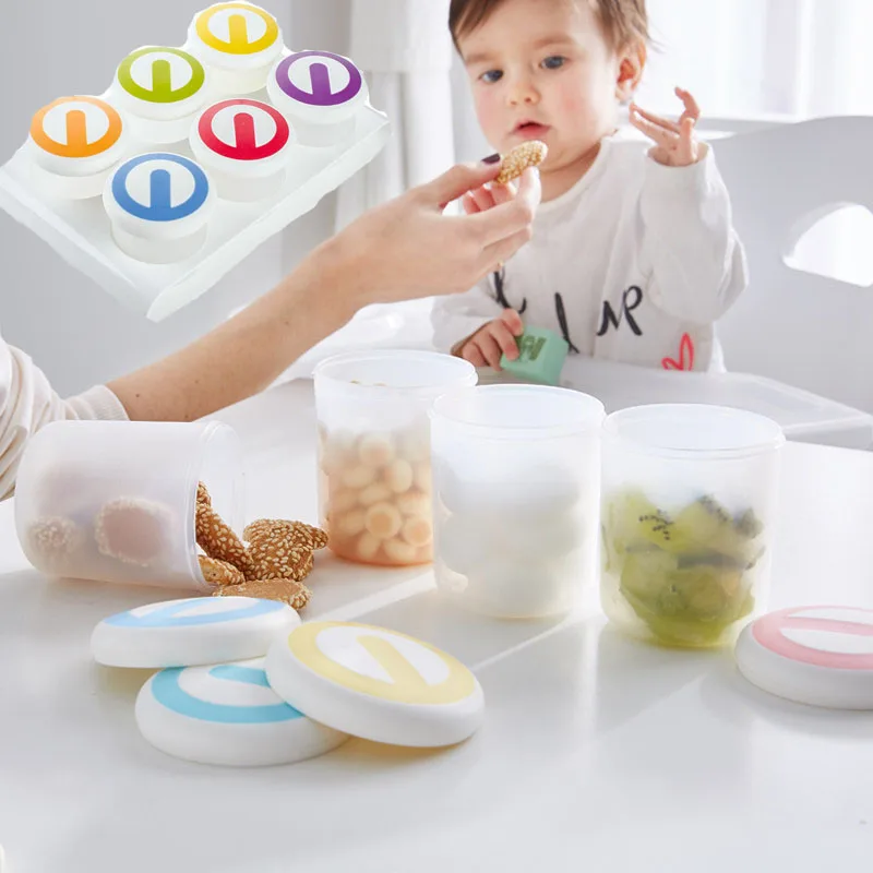 

1 Set BPA Free Baby Food Container Storage Baby Food Containers By Little Sprout Reusable Stackable Storage Cups with Tray