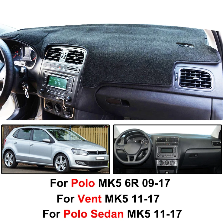 Коврик для Volkswagen VW Polo Sedan Vento MK5 6R 2009 2017 коврик приборной панели Накладка