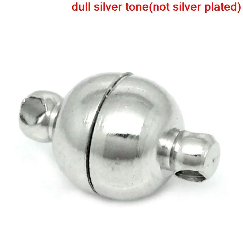 

DoreenBeads 1 Sets Silver Tone Magnetic Clasps 11x6mm(3/8"x2/8")