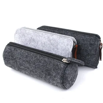 

Felt pencil bag fabric pencil case pencil box School Office Supplies Stationery Pouch Purse Storage Cute Makeup Bags Pencil Box