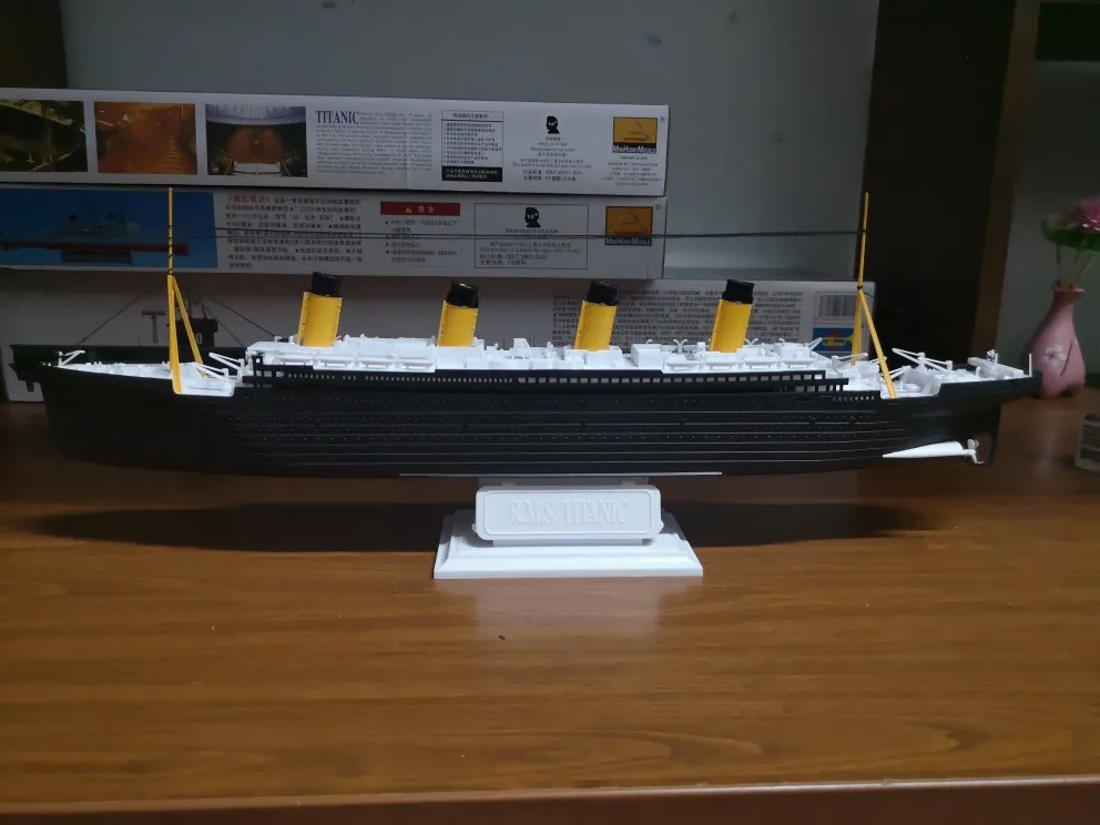 Круизная игрушка-корабль 1:550 масштаб RMS модель «Титаника» Строительные наборы сборка мальчиков пластиковый корабль модель Электрический с мотором и освещением