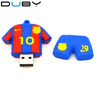 

USB Flash Drive Barcelona Pendrive Messi 10 number Jersey USB 2.0 Stick Pen Drive 8GB 4GB 16GB 32GB Memory Stick 128GB