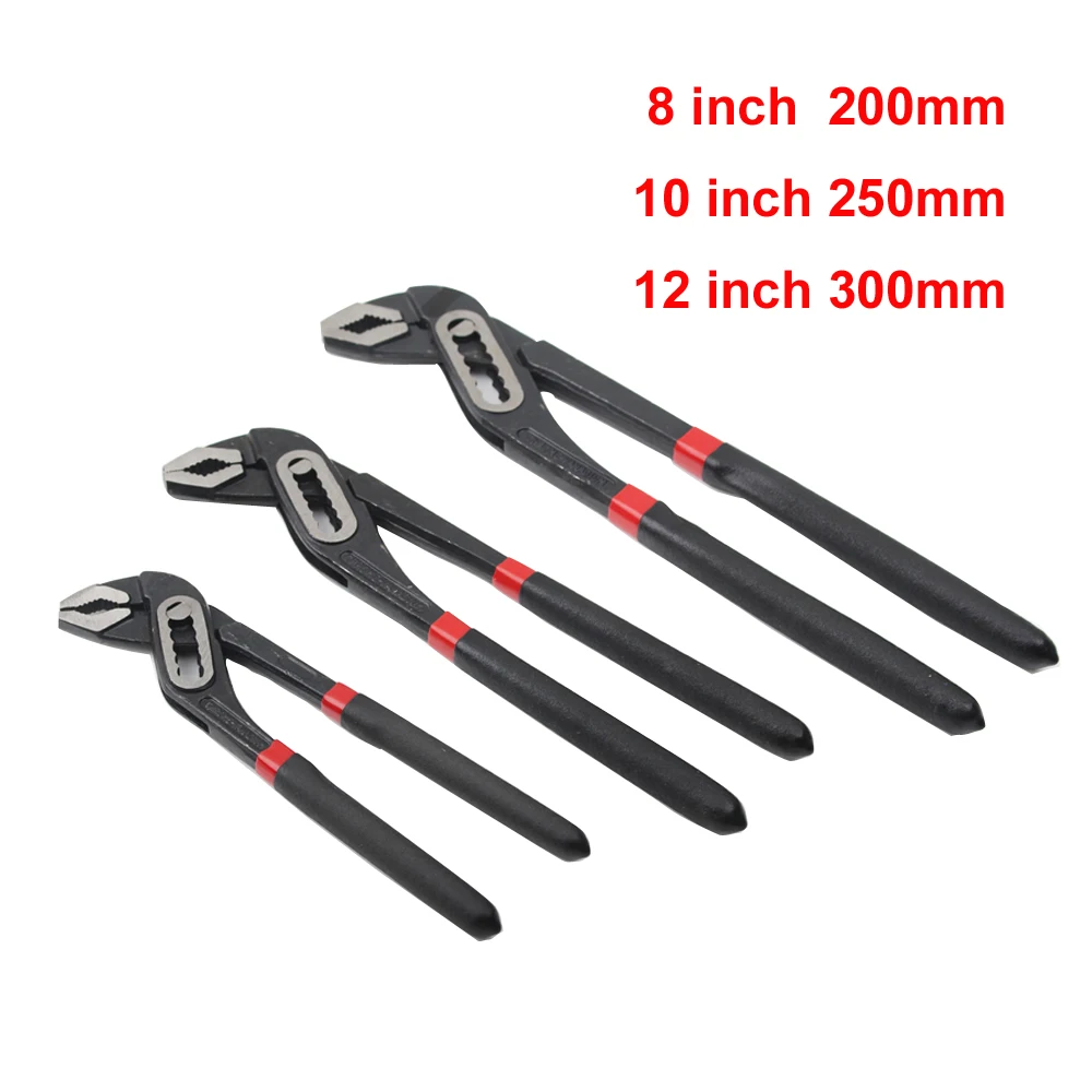 8/10/12 Inch Water Pump Pliers Quick release Plumbing Pliers Straight