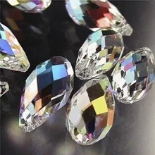 Colgante de gota de agua blanca de 6x12mm, 8x16mm, cuentas de cristal austriaco, 100 Uds. Cuentas de vidrio en forma de lágrima para fabricación de joyas, pulsera DIY