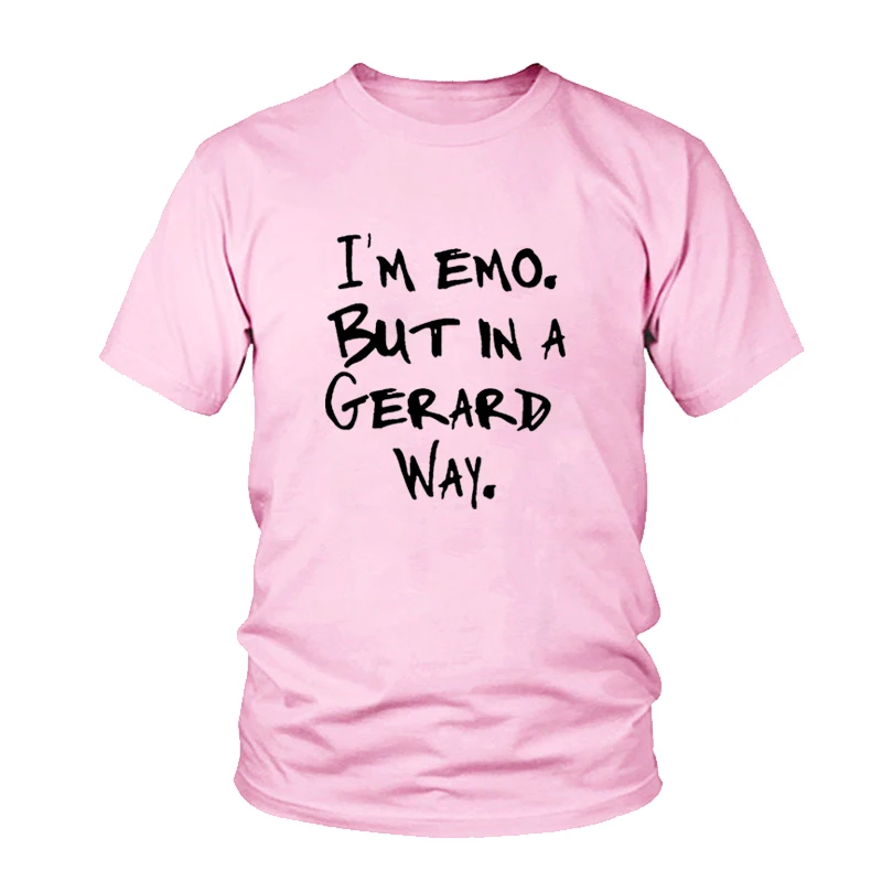 I'M Emo But In A Gerard Way футболка для женщин Harajuku с круглым вырезом хлопок короткий