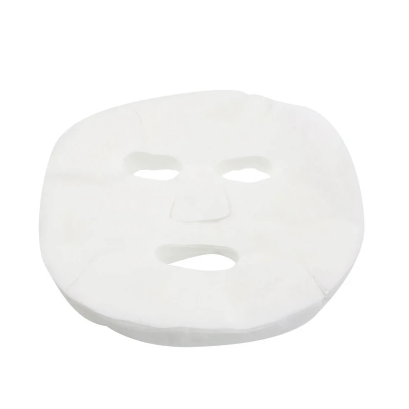 SODIAL(R) 50 шт белый косметический увеличенный хлопок маска для лица лист для женщин