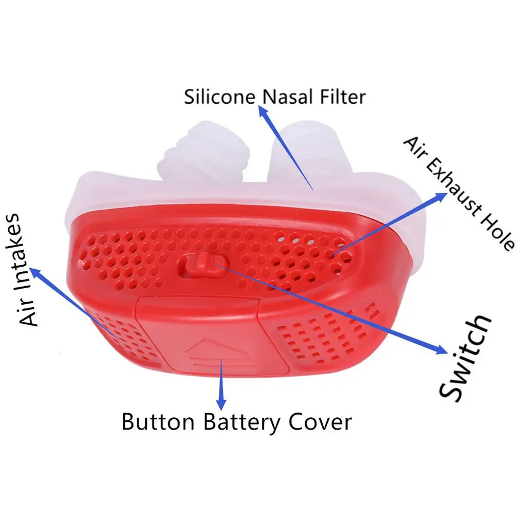 Стоппер для аккумулятора носовой храп стоппер силиконовый стоппер выдох стоппер умный дыхательный стоппер без батареи