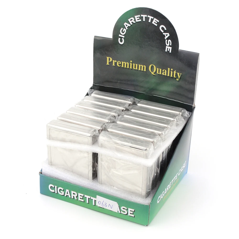 

12 pcs/lot Classic Metal Cigarette Box Classical Metal Tobacco Cigar Cigarette Case Smoke Holder For Smoking Pipes