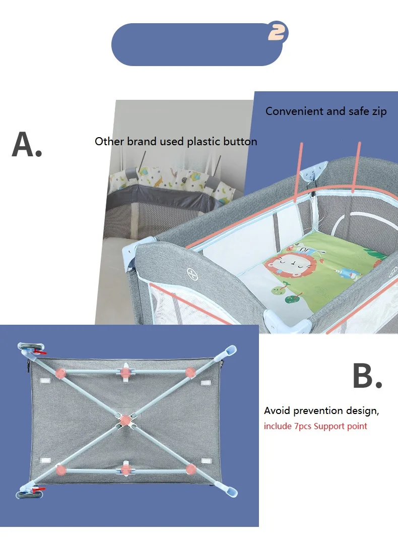 Multi-functional складная кроватка для младенца кровать для игр держатель для кроватки ребенка ребенок переносная детская кроватка кровать Новая