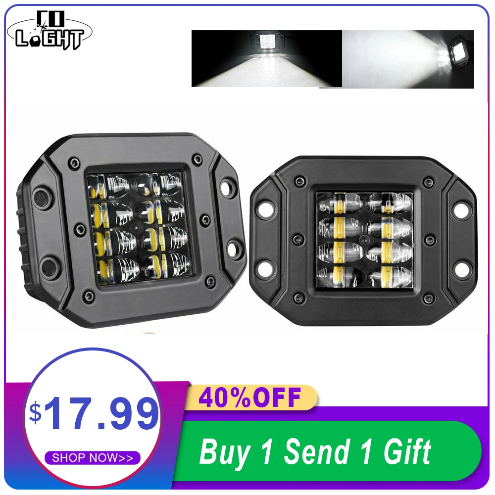 

CO LIGHT 80W Strobe LED Work Light 5" Car-styling Offroad Driving Light Bar Flood Beam Auto for SUV 4WD ATV Trucks Boat 12V 24V