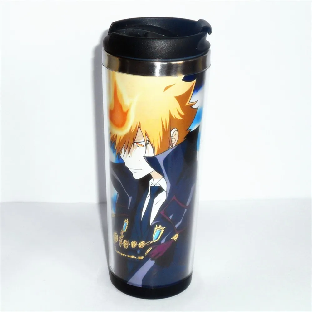 New Mug Hitman Reborn Sawada Creative Tea Milk Water Coffee Cup Stainless Steel Leakproof Travel for Adults Gift | Дом и сад