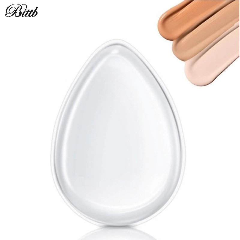 

Bittb 1Pcs Clear Silicone Makeup Sponge Face Foundation Cream Applicator Facial Make up Sponge Tools Beauty Essentials