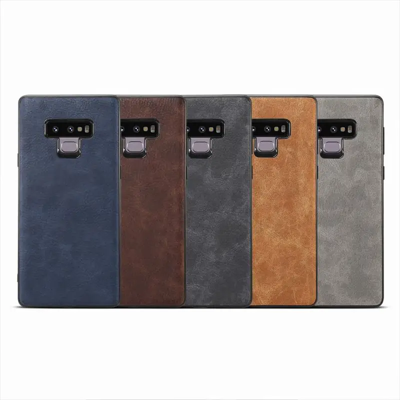 

Retro Leather Cover For Samsung Galaxy Note 9 Case Luxury Vintage Note 9 Phone Case Brown Men Gift Shockproof Protect Cover