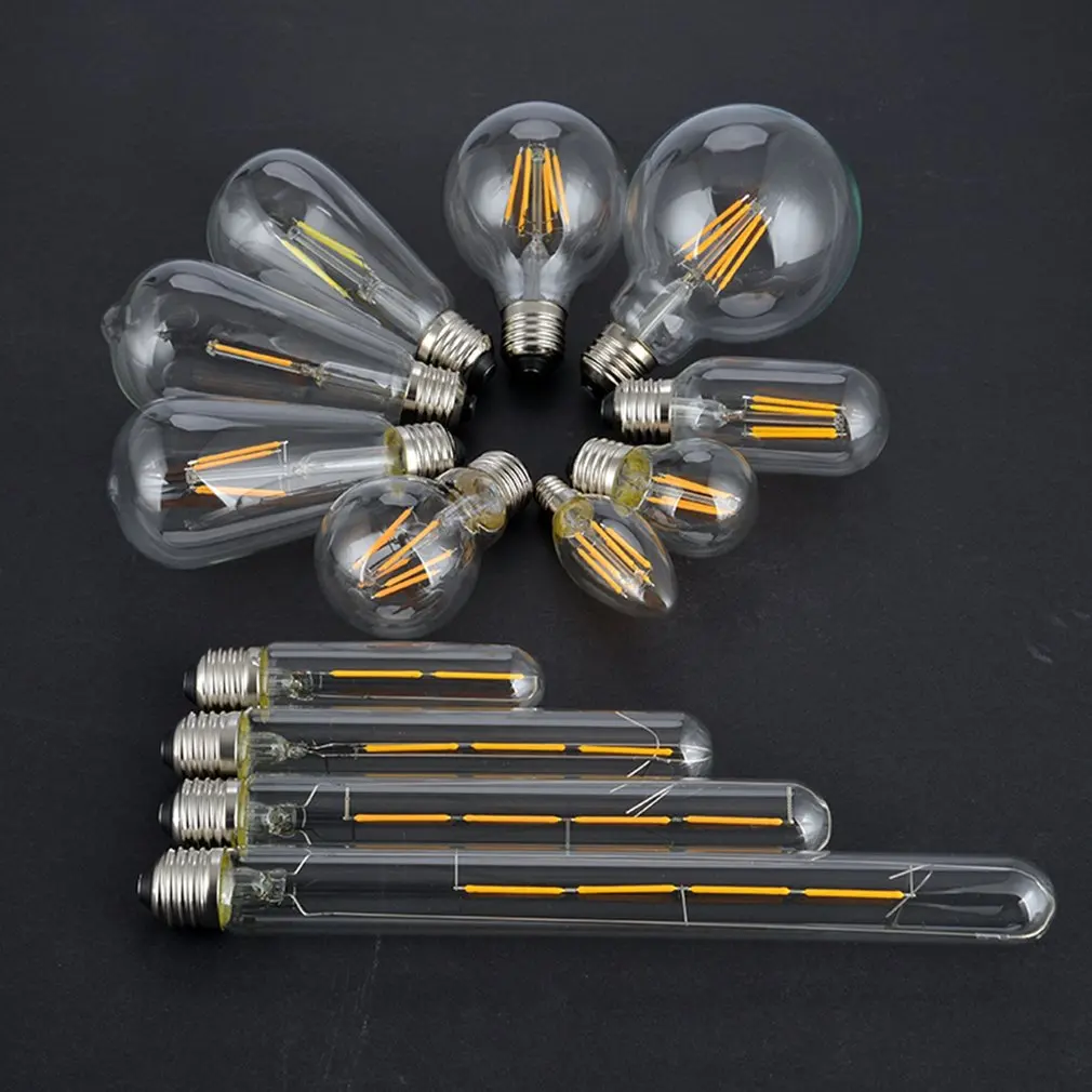

LED Lamp Retro E27 Bulbs Filament Industrial Style Light Warm Yellow Emitting Diode Indoor Home Decor Party Halloween Decoration