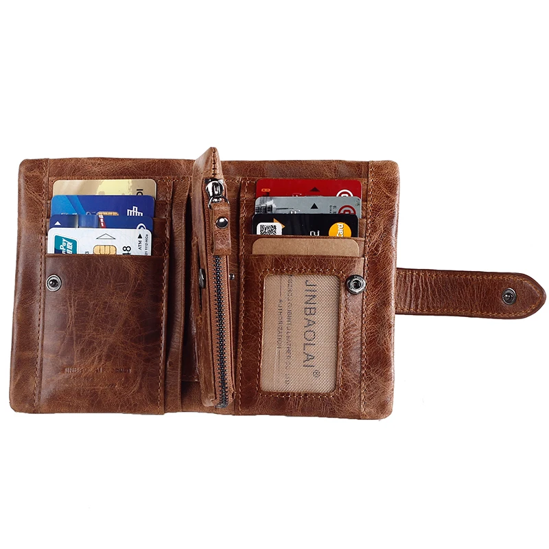 

2019 Mens Wallet Cowhide Leather Long Card Holder Hasp Male Fashion Short Bifold Men Wallet With Coin Pocket Purses Male Wallets