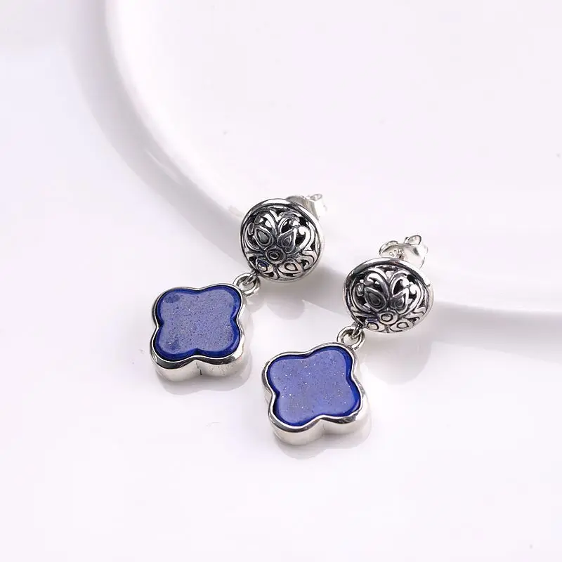 

Thai silver process restoring ancient ways for women eardrop silver ornaments of silver