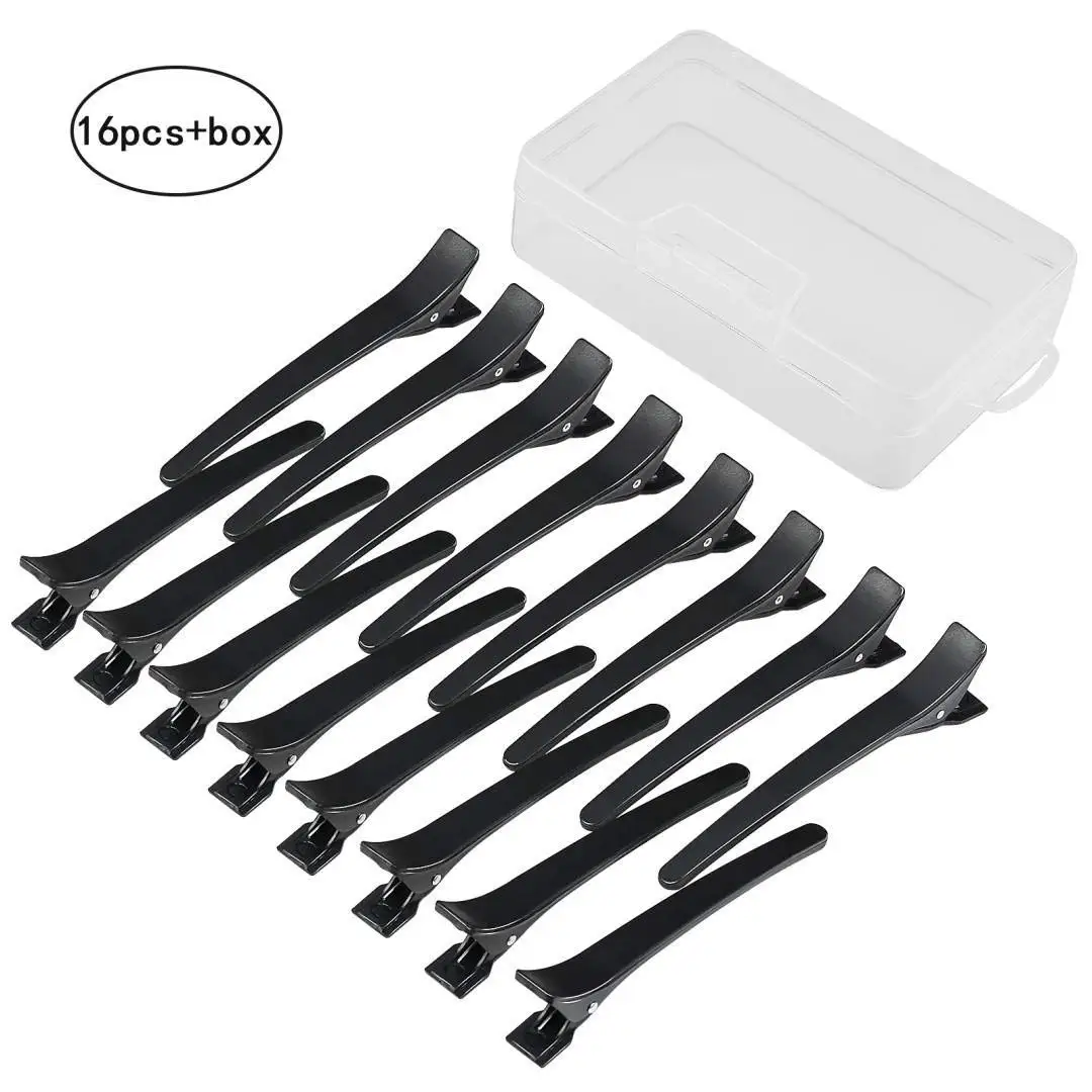 

METABLE Hair Clip, 16 Pcs Sectioning Clips Hairdressing Salon Croc Hair Grip Styling Clamps Claw for Women and Girls