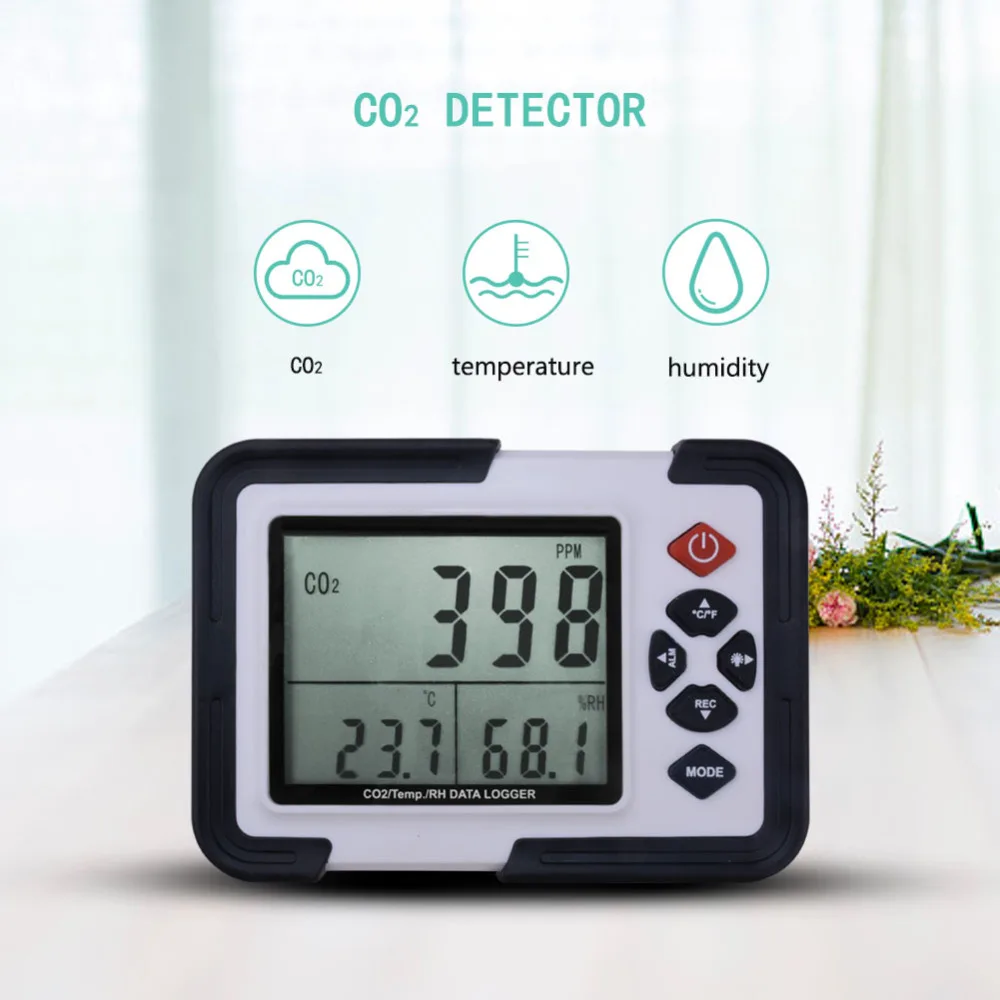 

Yieryi HT-2000 Multi-function Indoor Carbon Dioxide Tester CO2 Concentration Detection Tool Temperature and Humidity Meter