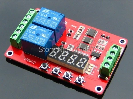 

FREE SHIPPING FRM02 2 roads Multifunctional Relay Module / Loop Delay / timer switch / self-locking / 5V,12 V 24V